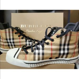 Burberry High Top Nova Check Kilbourne Sneaker